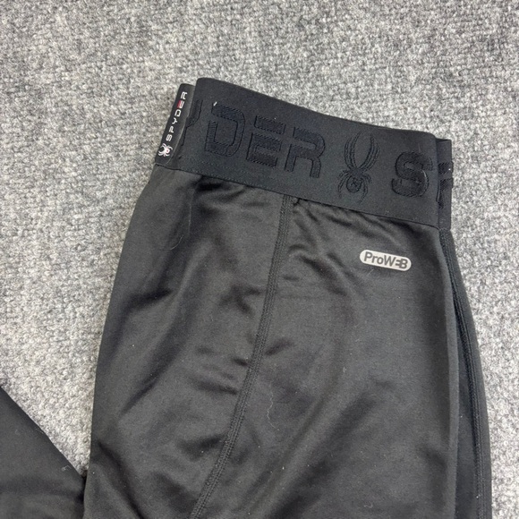 SPYDER ACTIVE Mens Black Fleece Lined Baselayer Pants Long Underwear size: Large - Picture 5 of 10